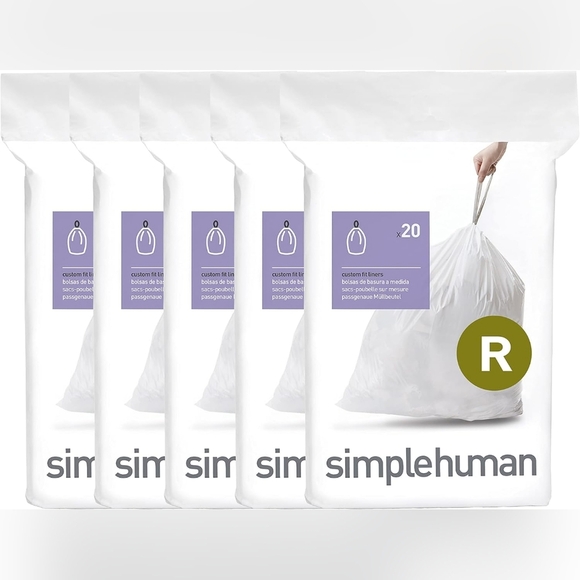 Simple Human Other - Simple Human 10L R custom fit liners (pack of 20 bags) - White
